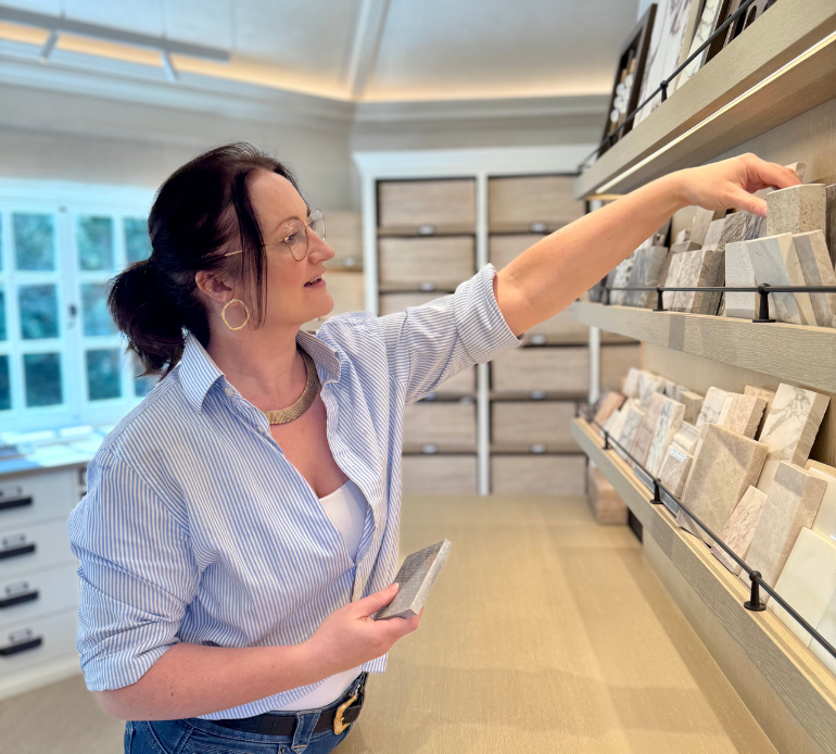 Photo of Seana at design studio at Sophie Paterson Interiors